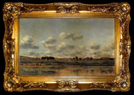 framed  Charles Francois Daubigny The Banks of the Oise, ta009-2